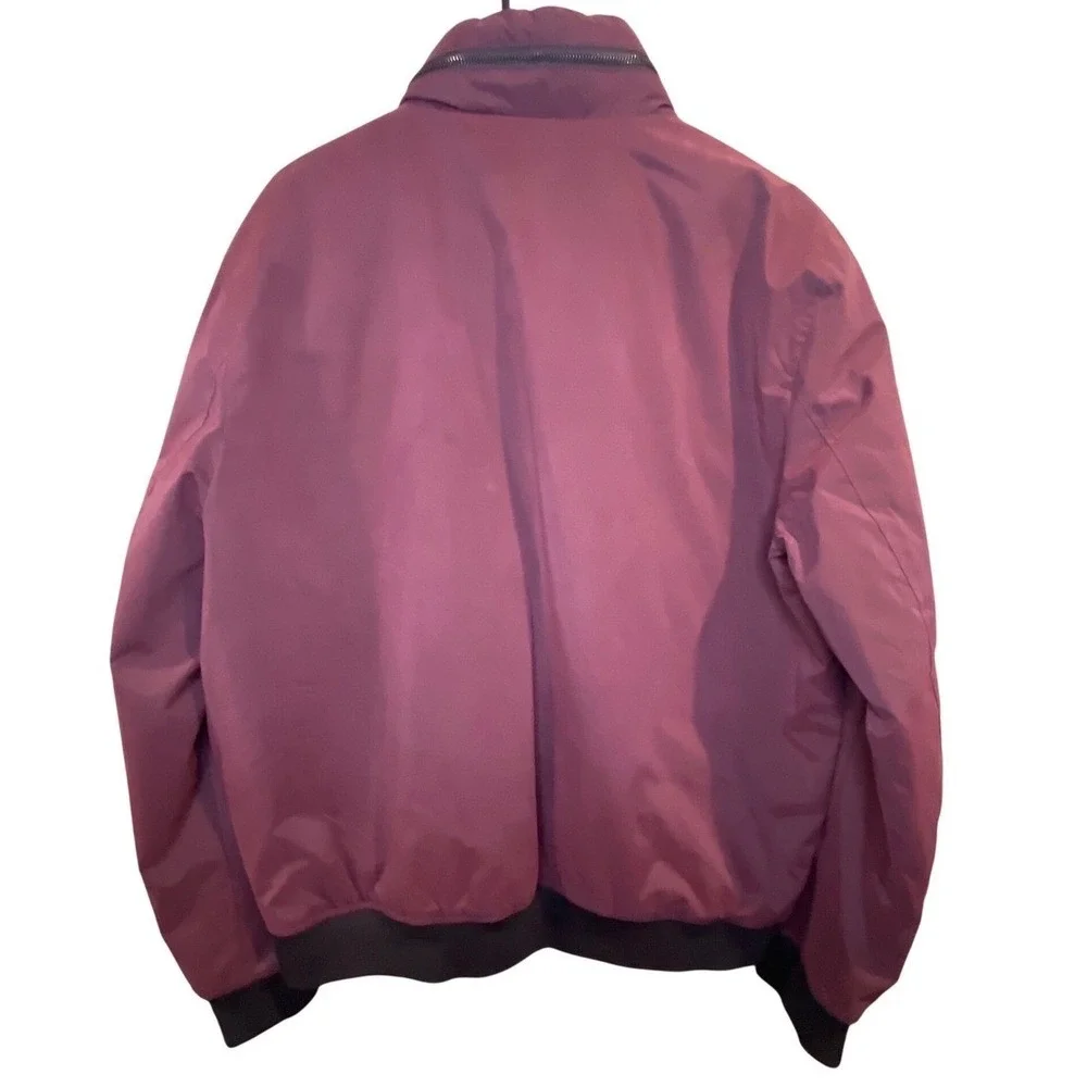 DKNY Mens Deep Plum Water Resistant Ultra Loft Bomber Jacket M28410303 Large NEW